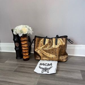 MCM Bronze Visetos Shopper